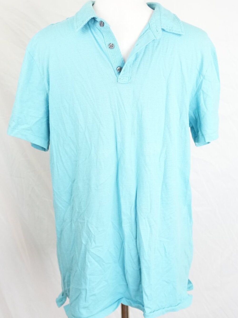Marc Anthony  Polo Shirt Golf Top Mens Large Blue Summer Beach Lightweight
